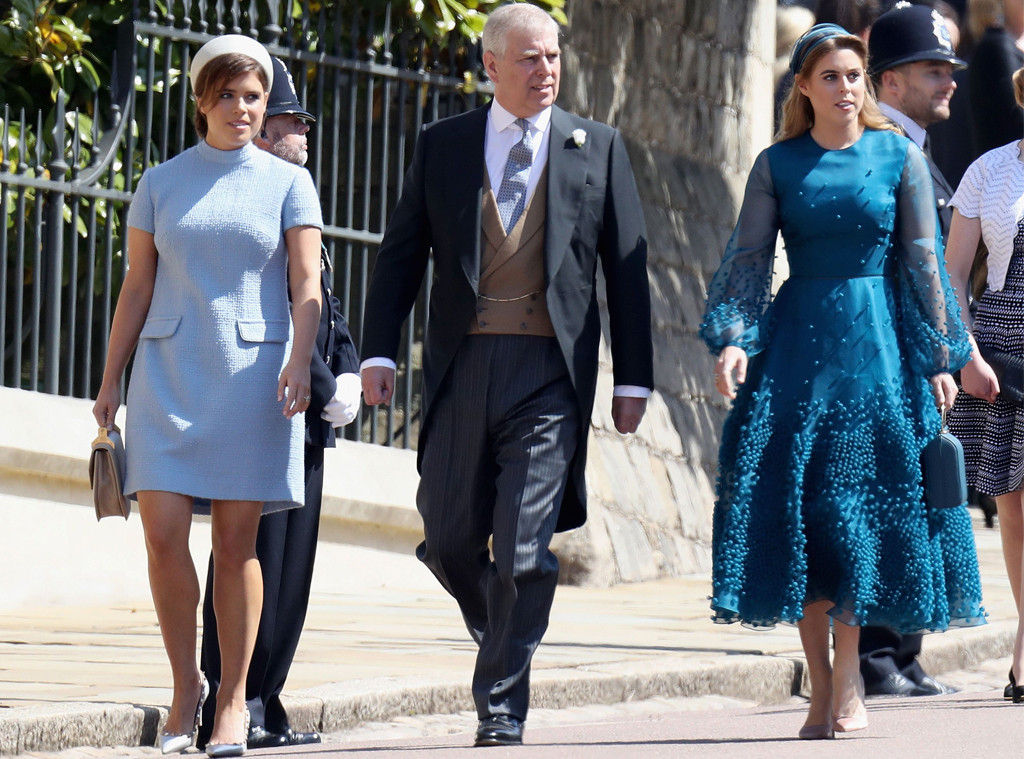 Princess Eugenie, Prince Andrew, Princess Beatrice, Royal Wedding Arrivals